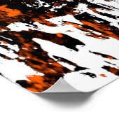 Poster Arrière - plan grunge brun foncé. Noir blanc orang (Coin)