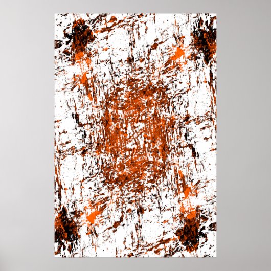 Poster Arrière - plan grunge brun foncé. Noir blanc orang (Devant)