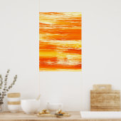 Poster arrière - plan jaune Abstrait de l'aquarelle (Cuisine)