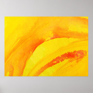Poster arrière - plan jaune. aquarelle sur papier