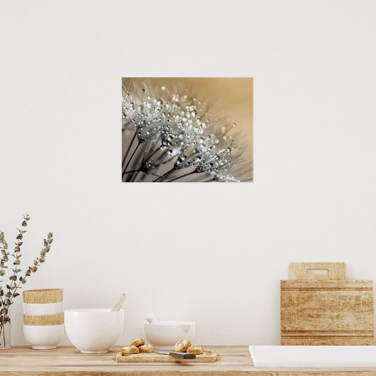 Poster Arrière - plan kaki Dandelion Dandelion (Cuisine)