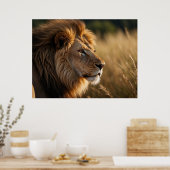 Poster Arrière - plan Lion Majestic (Cuisine)