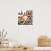 Poster Arrière - plan modifiable couleur ronde photo (Cuisine)