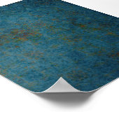 Poster Arrière - plan Motif bleu points rouillés (Coin)