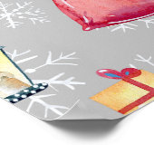 Poster Arrière - plan Motif Noël Père Noël Gnome & Silver (Coin)