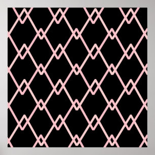 Poster Arrière - plan motif rayé zigzag coloré. Illusion