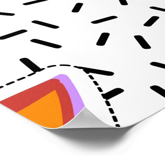 Poster Arrière - plan motif transparent avec patch cartoo (Coin)