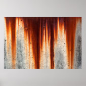 Poster Arrière - plan mural avec des chiffons de rouille (Devant)