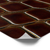 Poster Arrière - plan naturel de crocodile brun laqué le (Coin)