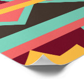 Poster Arrière - plan noir : Aztèque ethnique sans coutur (Coin)