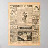 Poster Arrière - plan papier usagé. Pages de vieux journa (Devant)