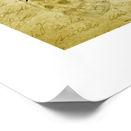 Poster Arrière - plan papillon simple en ligne feuille (Coin)