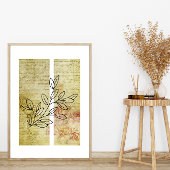 Poster Arrière - plan papillon simple en ligne feuille