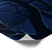 Poster arrière - plan Paysage 3D Avec Lune Sur La Mer (Coin)