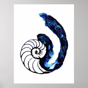 Poster Arrière - plan personnalisable de noir d'orphelin