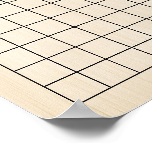Poster arrière - plan personnalisable en bois pâle Goban (Coin)