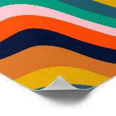 Poster Arrière - plan pivotant moderne rétro (Coin)