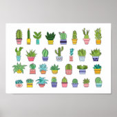 Poster Arrière - plan plante Cactus (Devant)