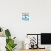 Poster Arrière - plan pour les citations avec élément de  (Bureau à domicile)