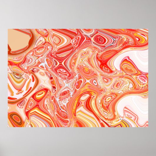 Poster Arrière - plan psychédélique coloré en interweavi (Devant)