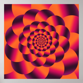 Poster Arrière - plan psychédélique multicolore, vortex f