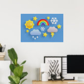 Poster Arrière - plan Rainbow Joyeux anniversaire (Bureau à domicile)