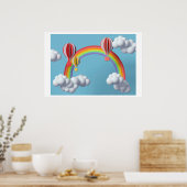 Poster Arrière - plan Rainbow Joyeux anniversaire (Cuisine)