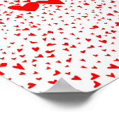Poster Arrière - plan Red Tiny Love Hearts (Coin)