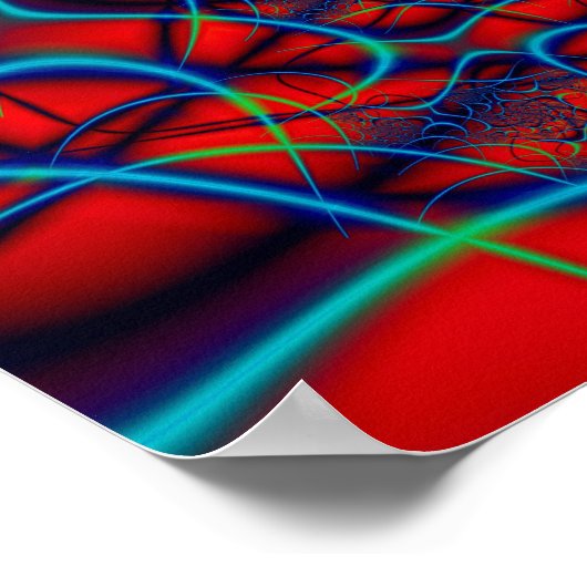 Poster Arrière - plan rouge (Coin)