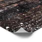 Poster Arrière - plan rustique de Noël, planches en bois. (Coin)