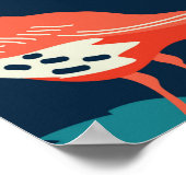 Poster Arrière - plan sans couture avec fleurs et oiseaux (Coin)