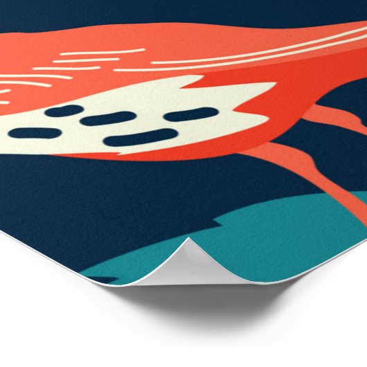 Poster Arrière - plan sans couture avec fleurs et oiseaux (Coin)