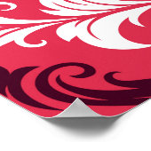 Poster Arrière - plan sans couture d'un ornement floral, (Coin)