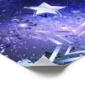 Poster Arrière - plan spatial avec étoiles (Coin)