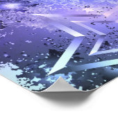 Poster Arrière - plan spatial avec étoiles (Coin)