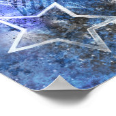 Poster Arrière - plan spatial avec étoiles (Coin)