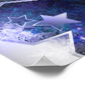 Poster Arrière - plan spatial avec étoiles (Coin)