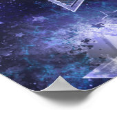 Poster Arrière - plan spatial avec étoiles (Coin)