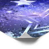 Poster Arrière - plan spatial avec étoiles (Coin)