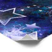 Poster Arrière - plan spatial avec étoiles (Coin)