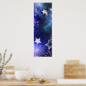 Poster Arrière - plan spatial avec étoiles (Cuisine)