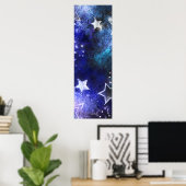 Poster Arrière - plan spatial avec étoiles (Bureau à domicile)