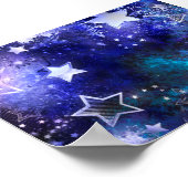 Poster Arrière - plan spatial avec étoiles (Coin)