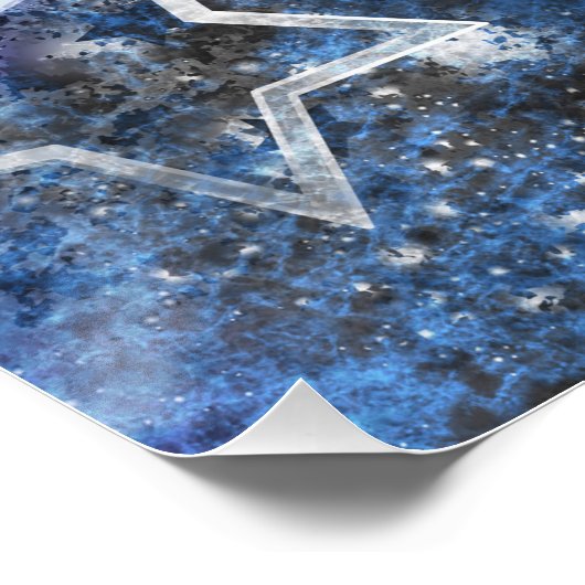 Poster Arrière - plan spatial avec étoiles (Coin)