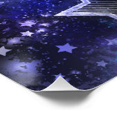 Poster Arrière - plan spatial avec étoiles (Coin)