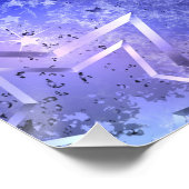 Poster Arrière - plan spatial avec étoiles (Coin)