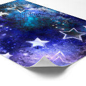 Poster Arrière - plan spatial avec étoiles (Coin)
