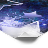 Poster Arrière - plan spatial avec étoiles (Coin)