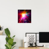Poster Arrière - plan Starburst (Bureau à domicile)