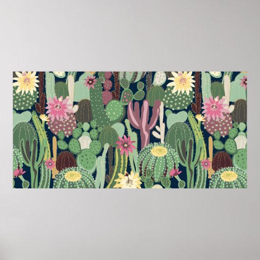 Poster arrière - plan transparent avec cactus (Devant)